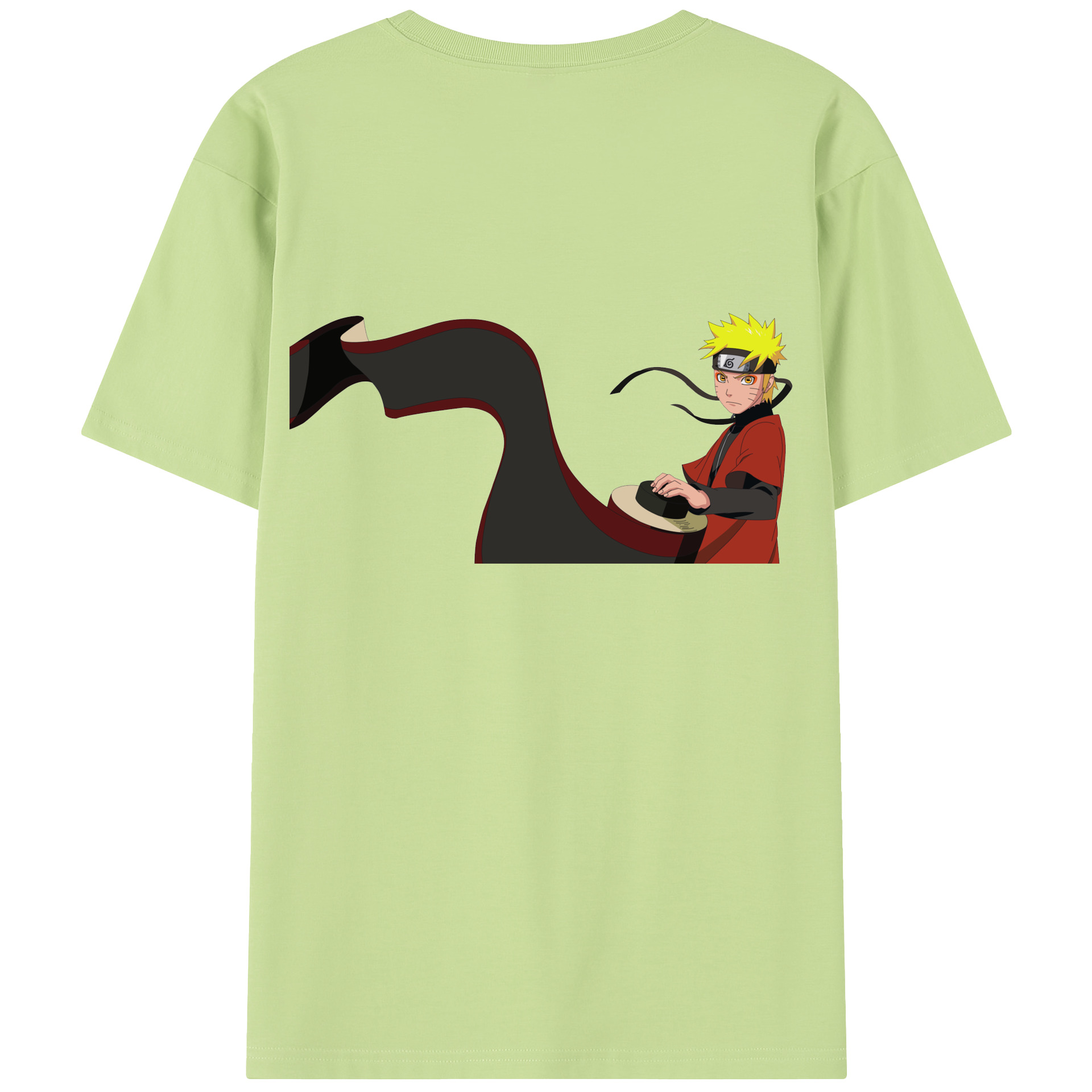 （画像用） NARUTO -ナルト- うずまき ナルト Uzumaki Naruto 綿100％半袖Tシャツ（背面プリント）